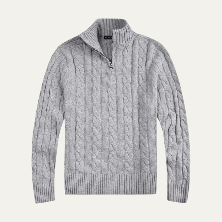 Laurier | Merino Cable Front Half Zip