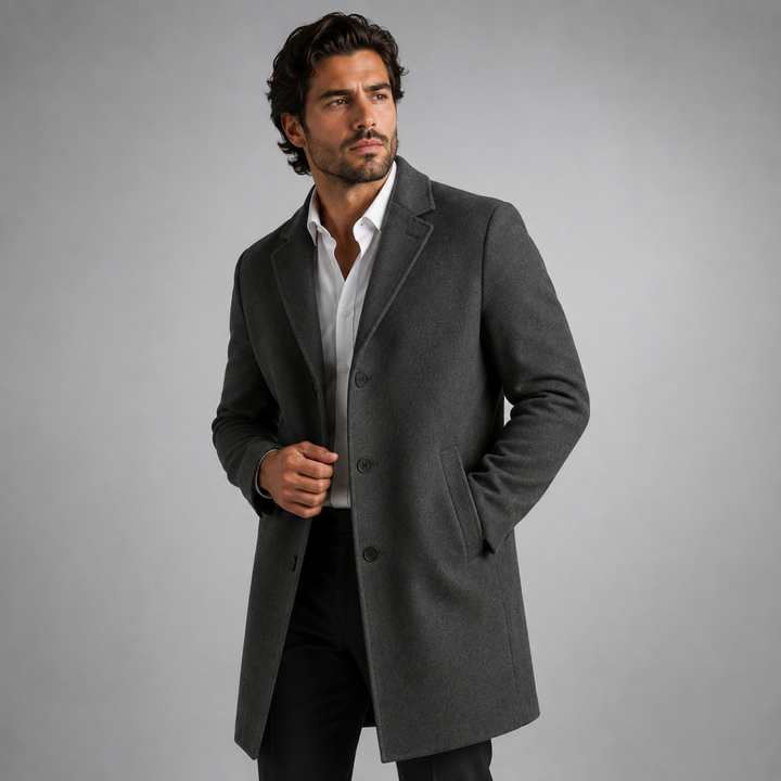 Arsene | Wool Cashmere Mid Length Coat