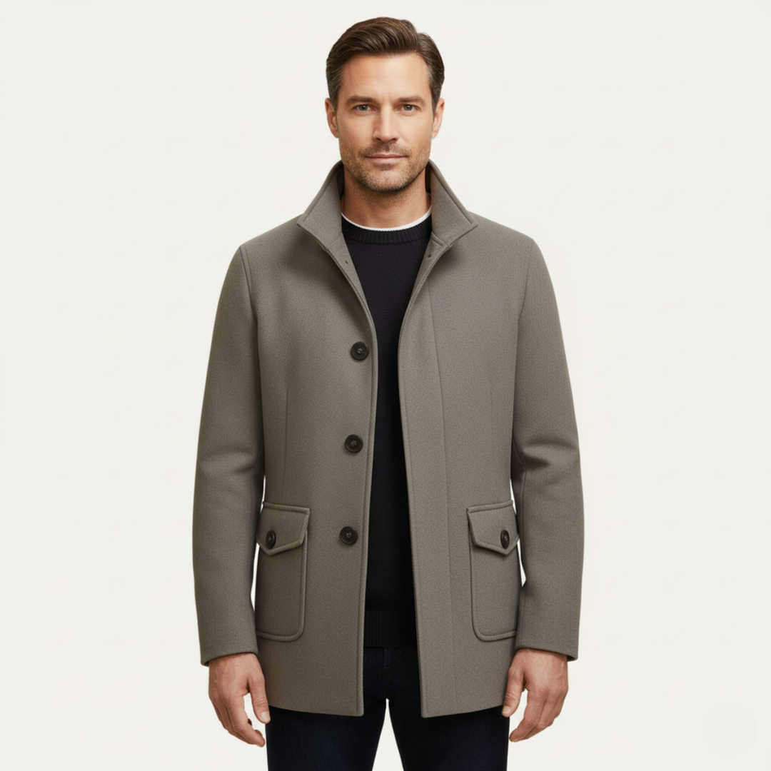 Zotique | Structured Wool Blend Overcoat