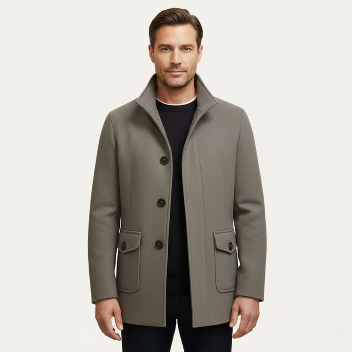 Zotique | Structured Wool Blend Overcoat