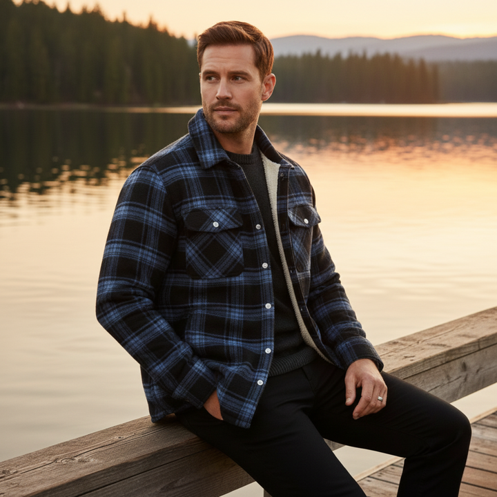 Lambert | Fleece Lined Plaid Work Jacket