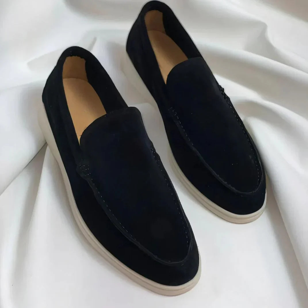 Henri | Apron Stitch Suede Loafers