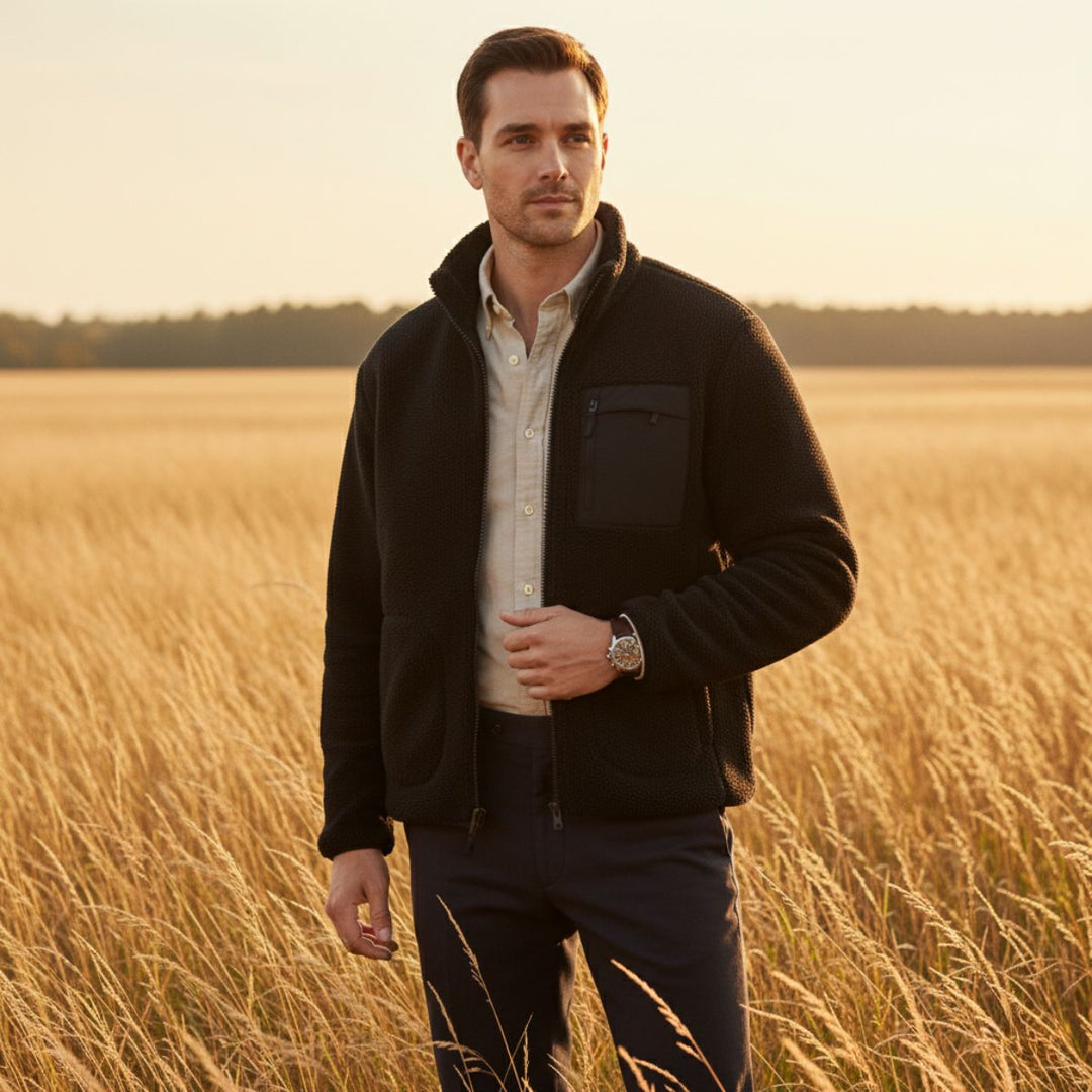 Edgar | Brushed Fleece Full Zip Jacket