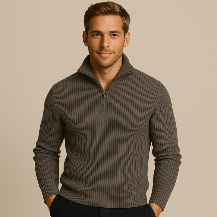 Magella | Ribbed Merino Quarter Zip