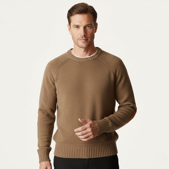 Pierre | Oversized Wool Elbow Patch Knit