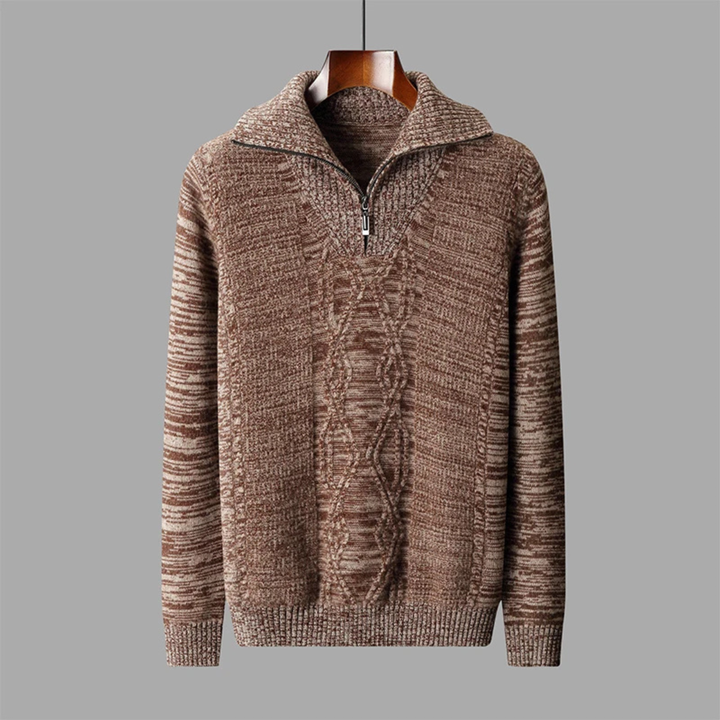 Jean-Baptiste | Cable Knit Half Zip Sweater