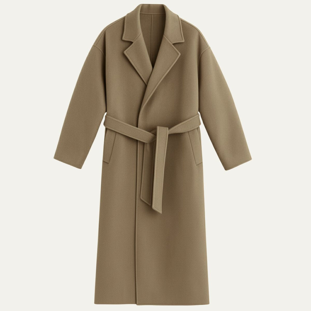 Didier | Wool Blend Belted Wrap Coat