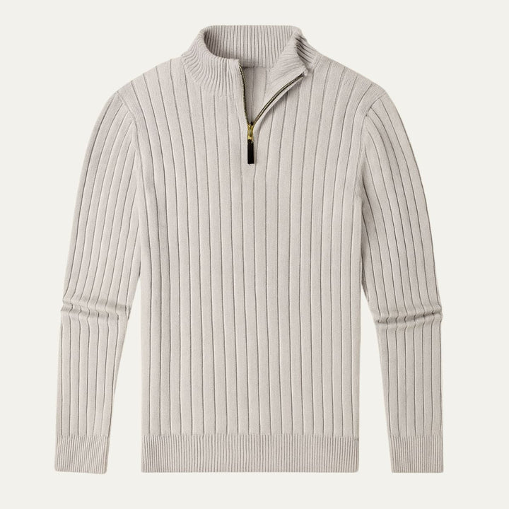 Cesaire | 100% Cotton Cable Quarter Zip