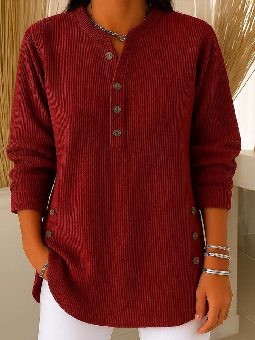 Isadora | Button Placket Knit Tunic