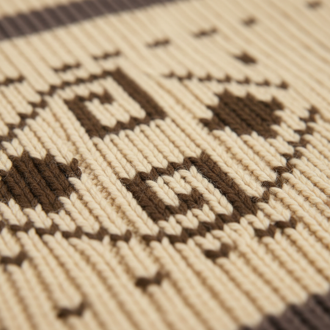 Urgel | Geometric Wool Blend Cardigan