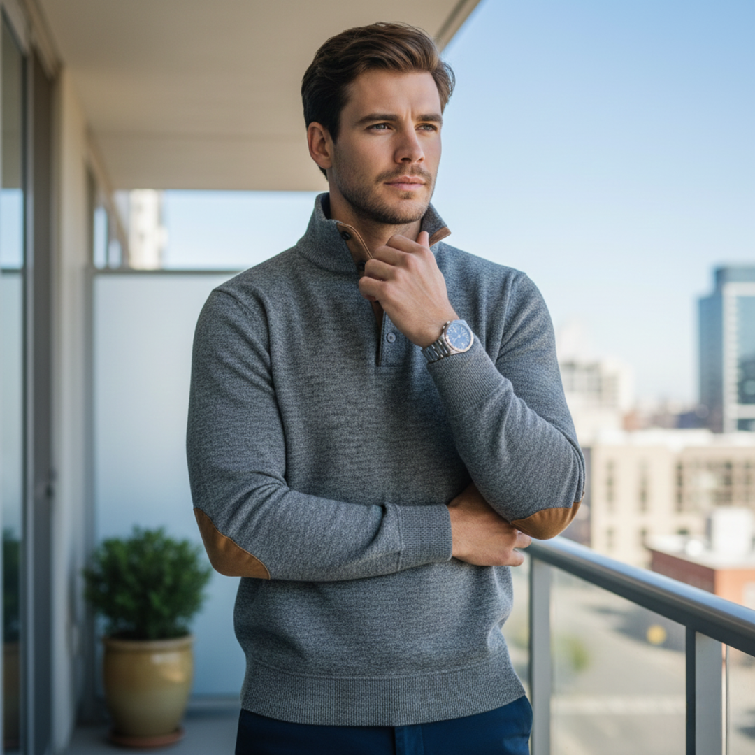 Chrysostome | Suede Elbow Patch Knit