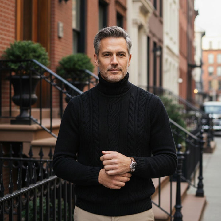 Josue | 100% Merino Cable Turtleneck