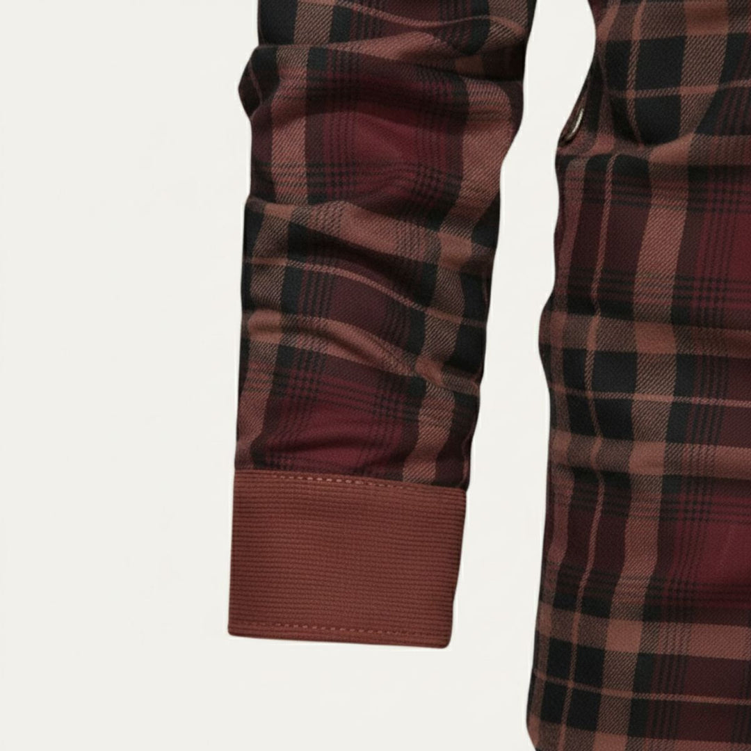 Honore | Plush Lined Plaid Shirt Jacket