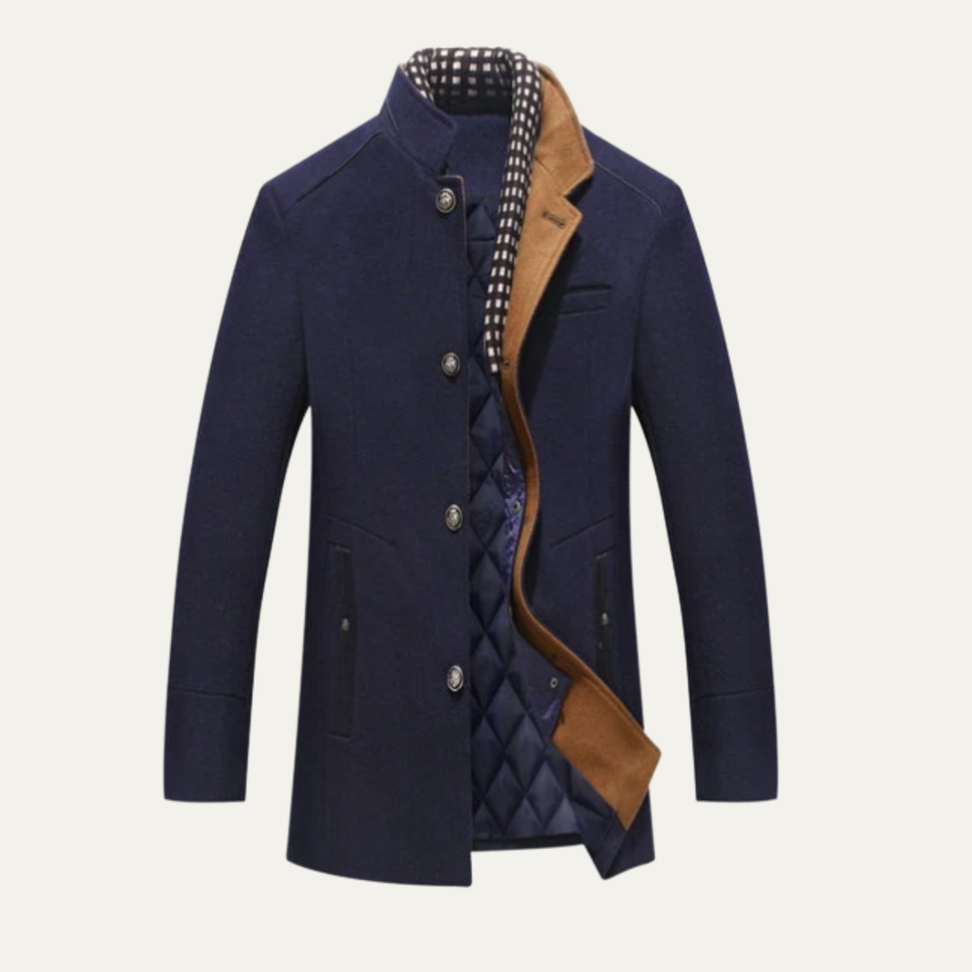 Stanislas | Quilted Lined Wool Coat