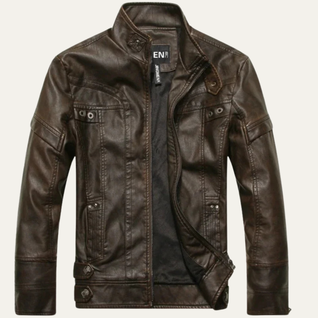 Medard | Panelled Zip Biker Jacket