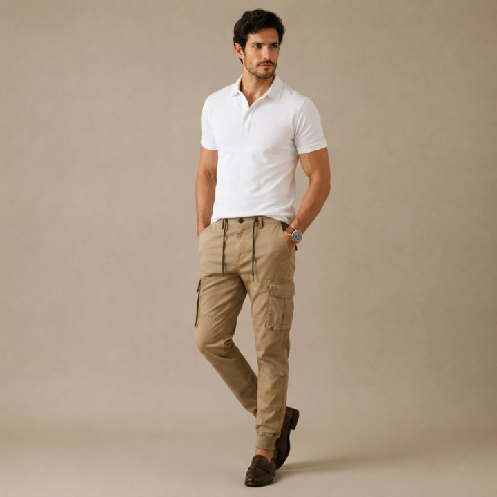 Aimé | Slim Cotton Cargo Joggers
