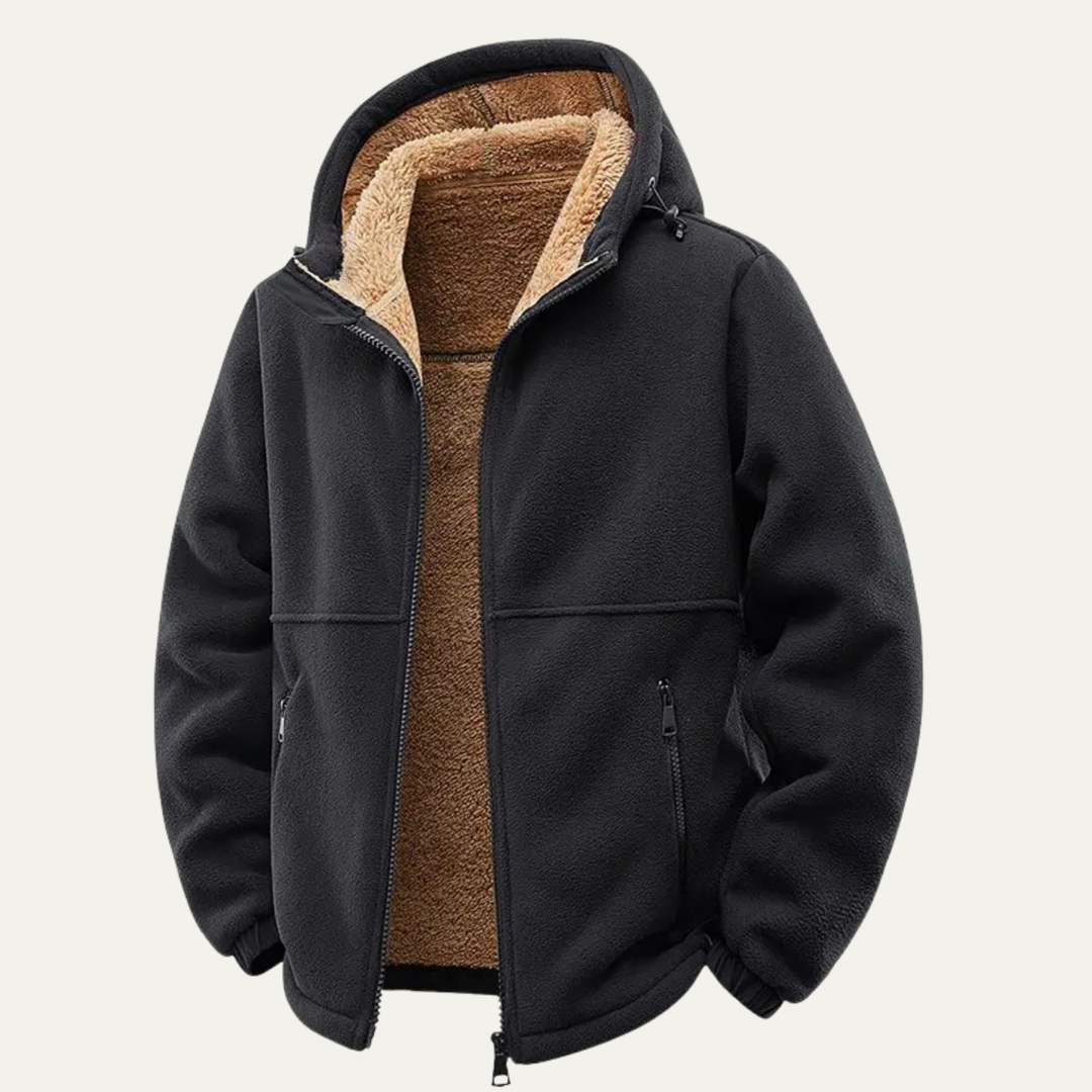 Damase | Lamb Wool Lined Hooded Jacket