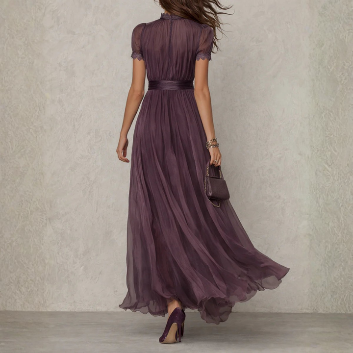 Anicette | Lace Bodice Chiffon Maxi
