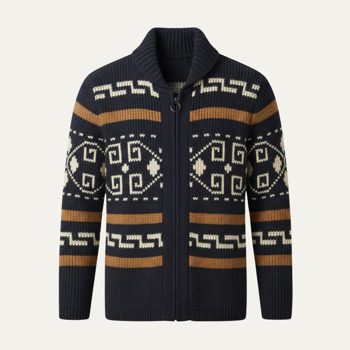Mederic | Zip Shawl Collar Cardigan