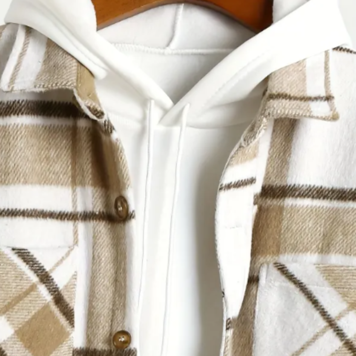 Leandre | Sherpa Backed Plaid Shirt Jacket