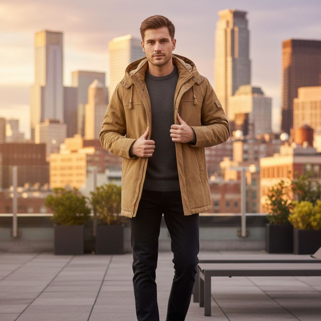 Florent | Quilted Lined Hooded Parka