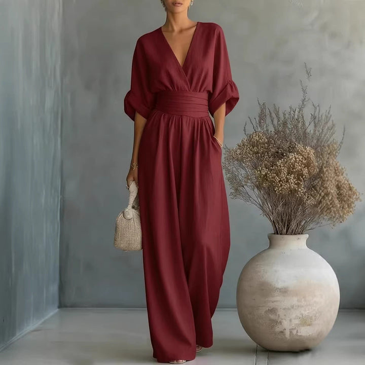 Felicite | Wide Leg Linen Jumpsuit