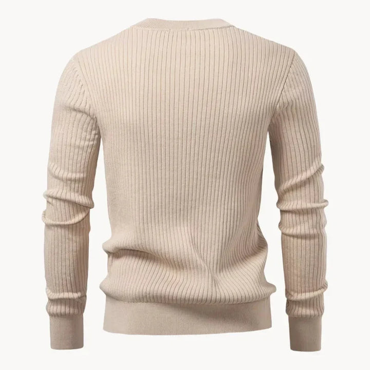 Mathieu | Ribbed Wool Henley Knit