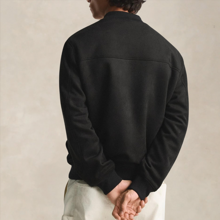 Damien | Brushed Cotton Zip Front Jacket