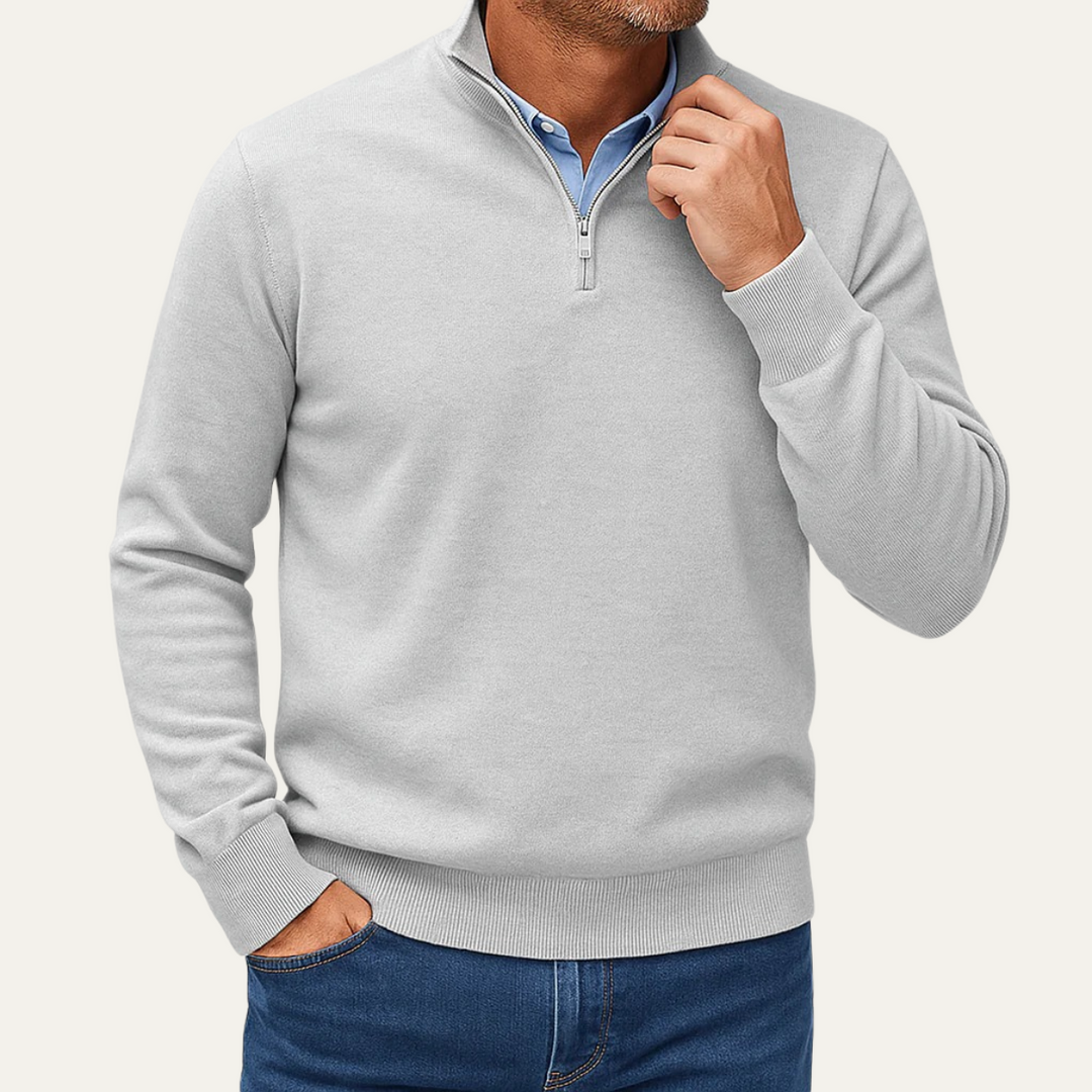 Geoffroy | Fine Gauge Quarter Zip Knit