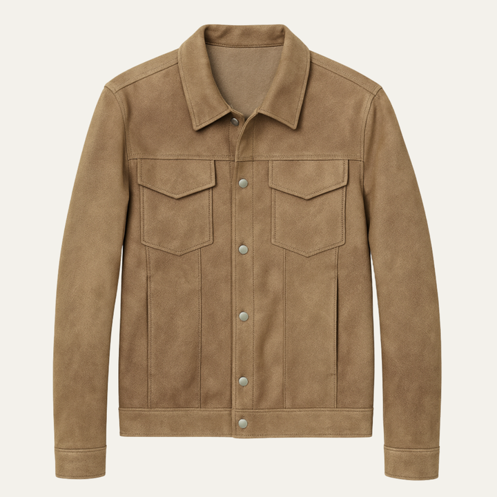 Octave | Snap Front Suede Work Jacket