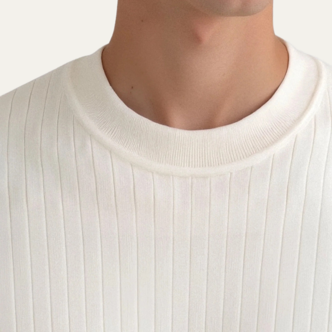 Gervais | Dense Ribbed Crew Neck Knit