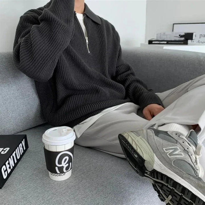 Maurille | Full Rib Half Zip Sweater