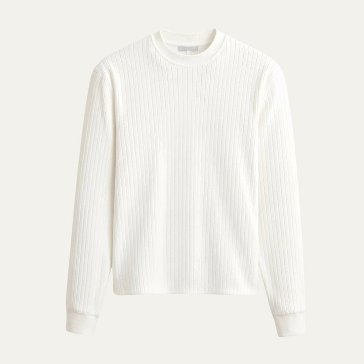 Gervais | Dense Ribbed Crew Neck Knit