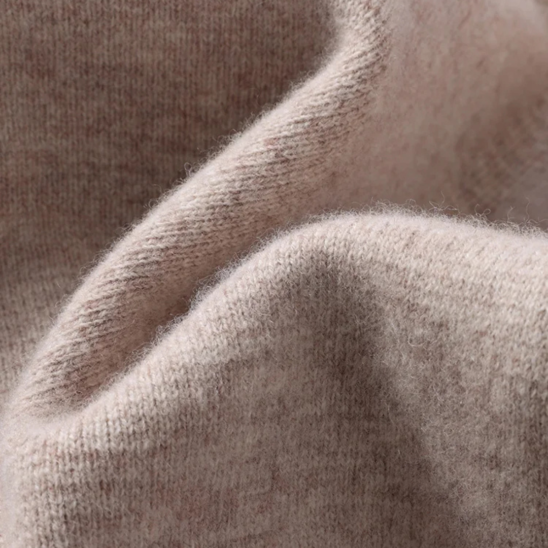 Aldege | 100% Wool Lapel Zip Cardigan