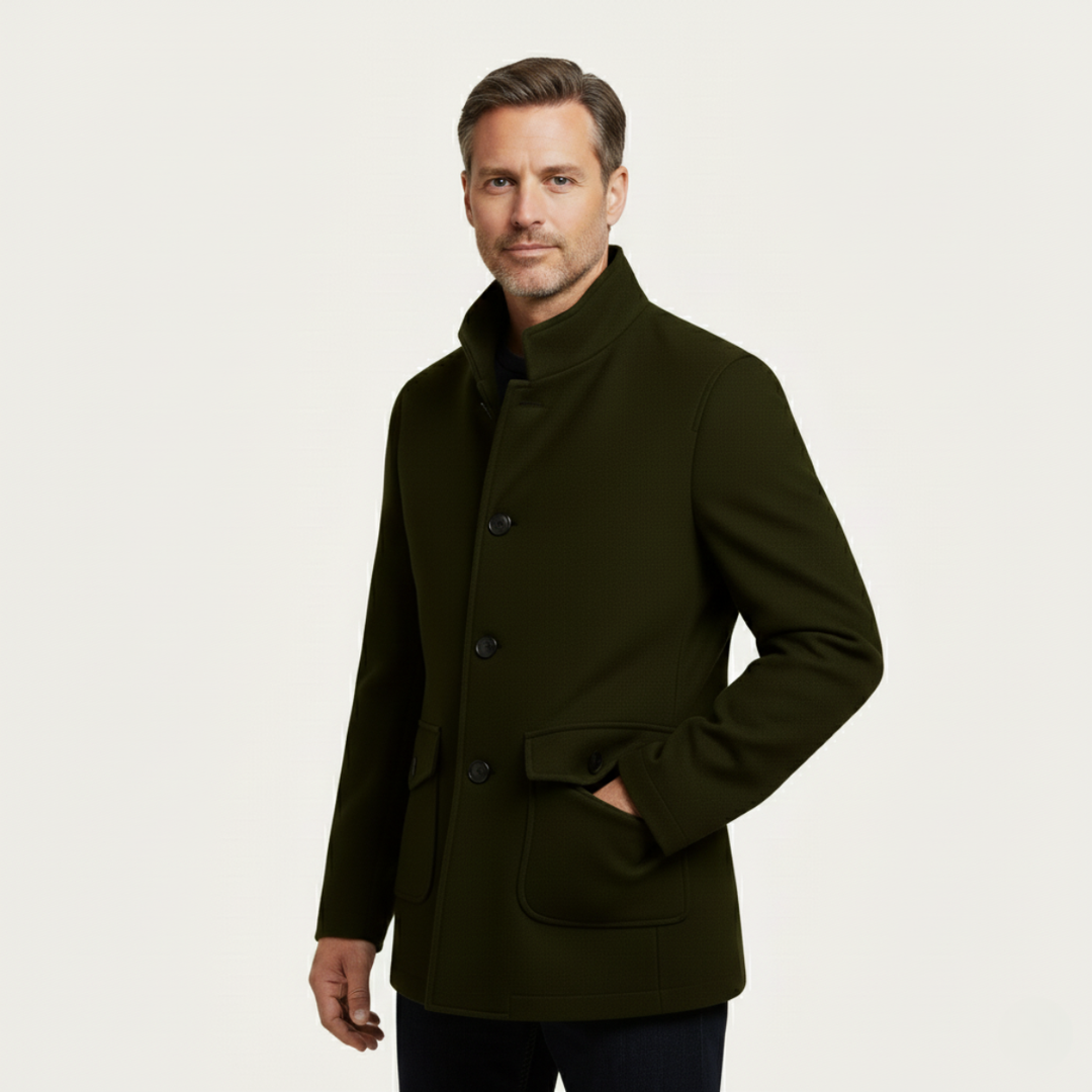 Zotique | Structured Wool Blend Overcoat