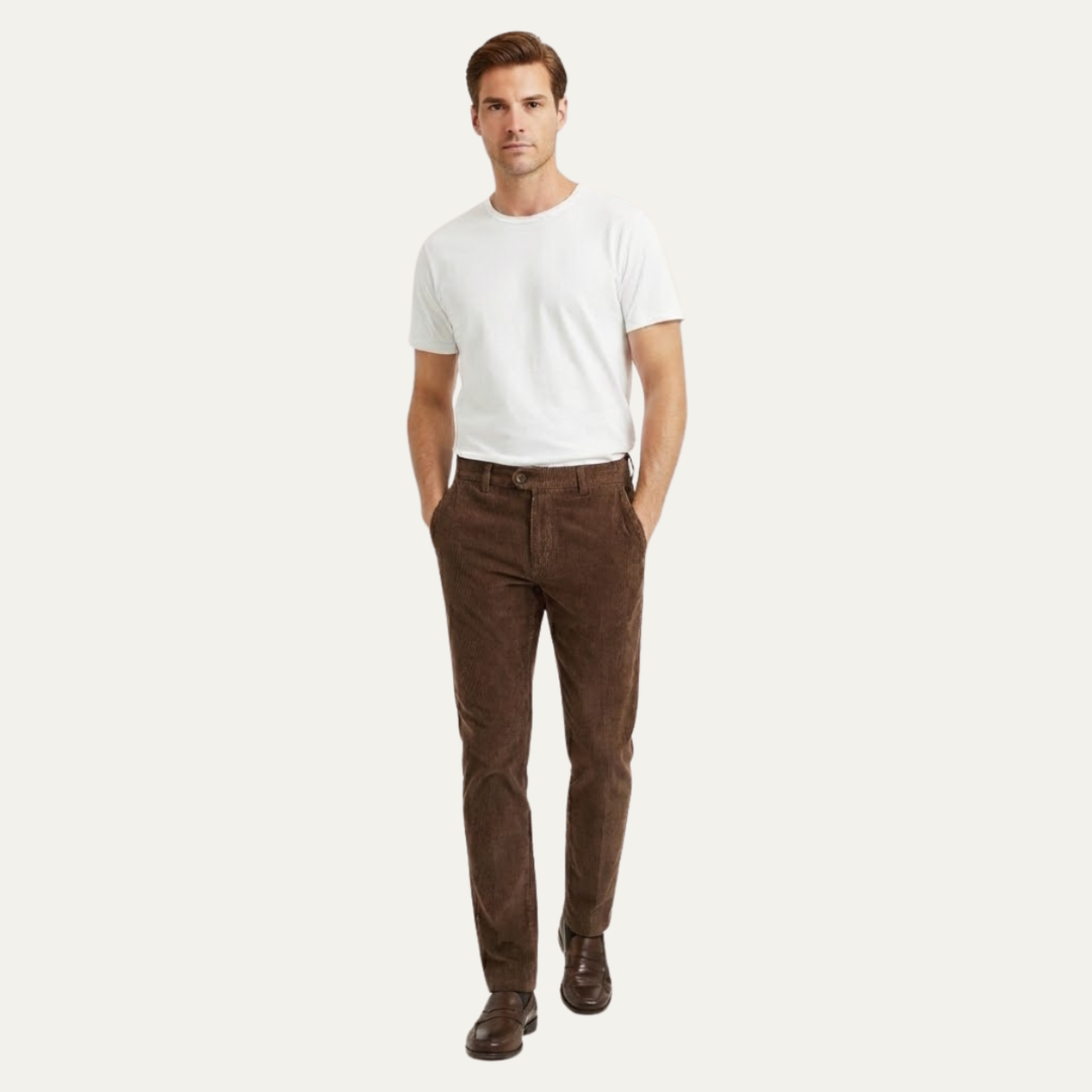 Félix | Thick Corduroy Straight Trousers
