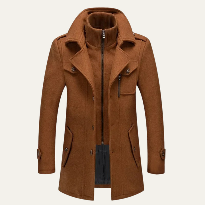 Amedee | Wool Blend Tailored Overcoat