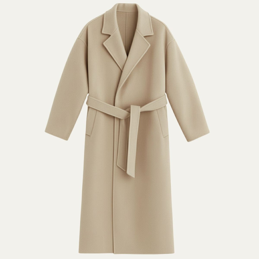 Didier | Wool Blend Belted Wrap Coat