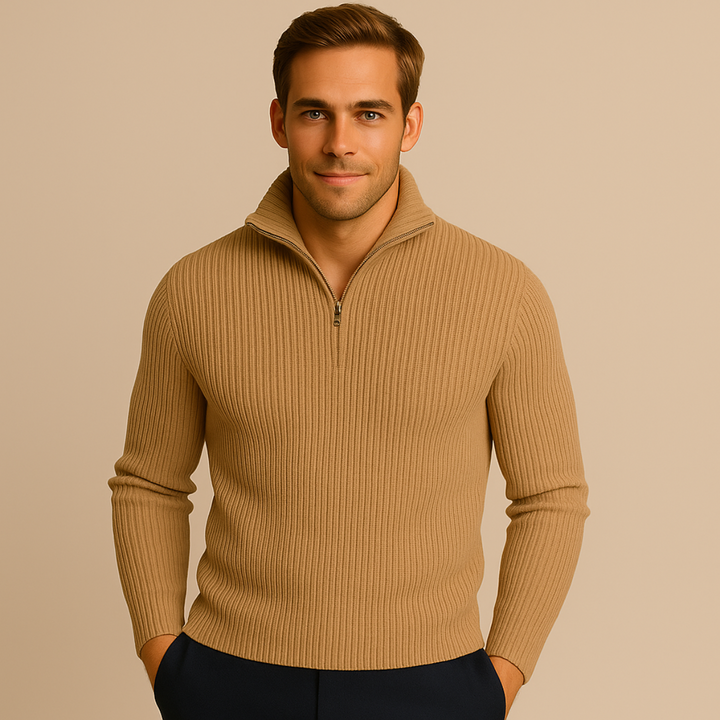 Magella | Ribbed Merino Quarter Zip