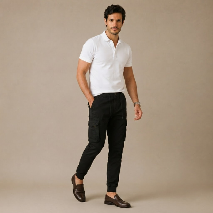 Aimé | Slim Cotton Cargo Joggers