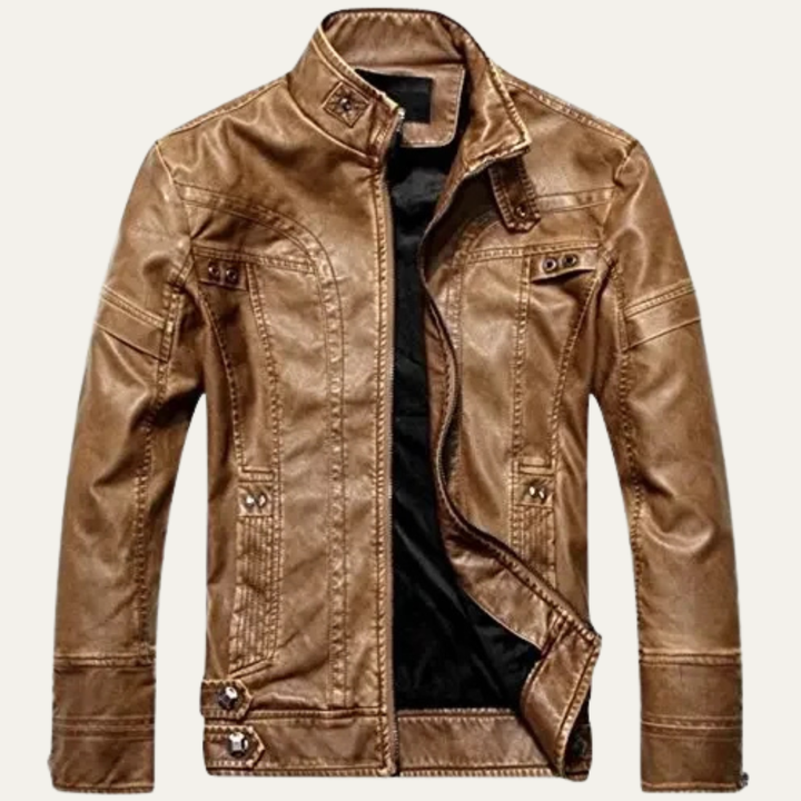 Medard | Panelled Zip Biker Jacket