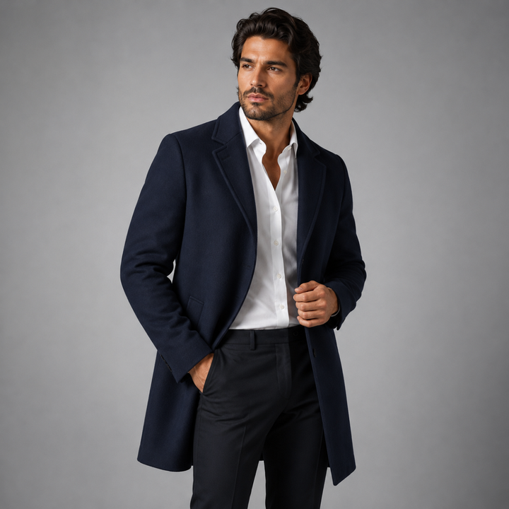 Arsene | Wool Cashmere Mid Length Coat