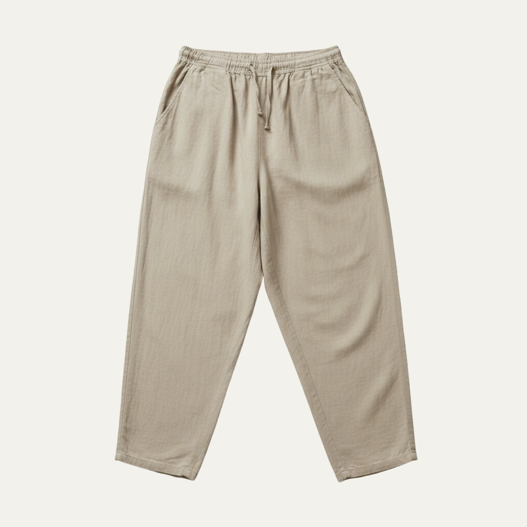 Germain | Cotton Linen Drawstring Trousers