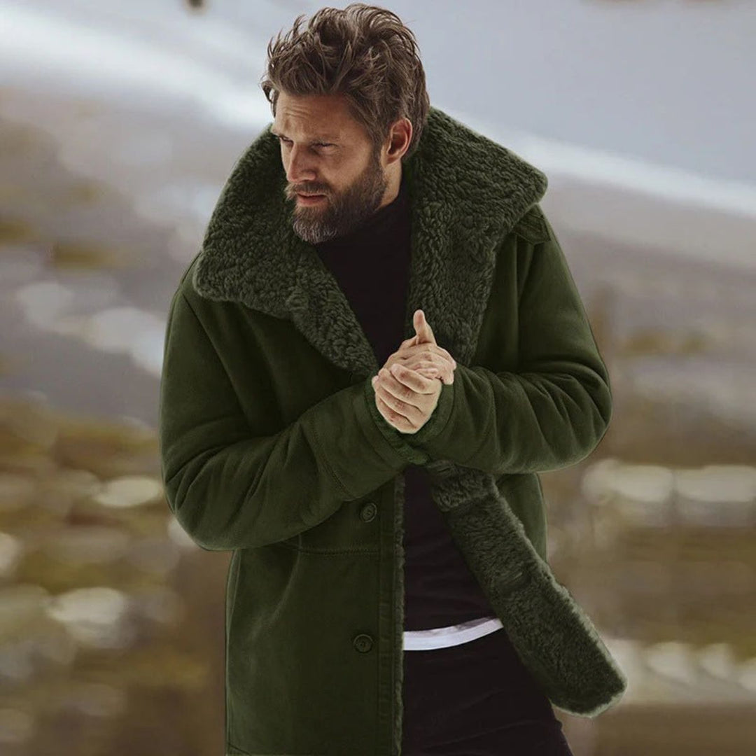 Gedeon | Shearling Collar Overcoat