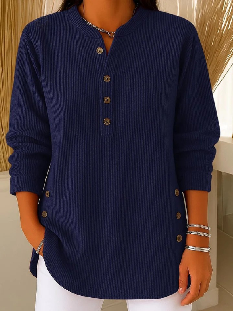 Isadora | Button Placket Knit Tunic