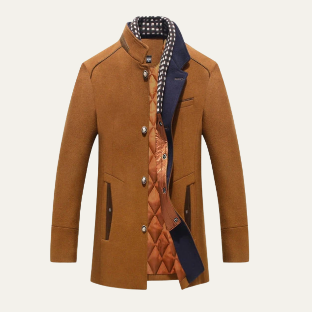 Stanislas | Quilted Lined Wool Coat