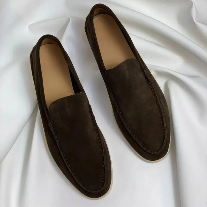 Henri | Apron Stitch Suede Loafers