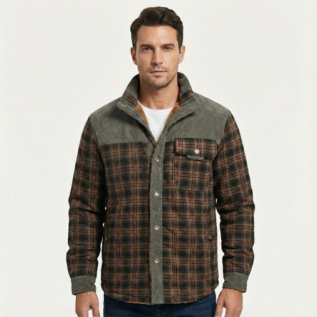Honore | Plush Lined Plaid Shirt Jacket