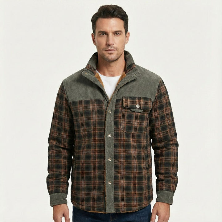 Honore | Plush Lined Plaid Shirt Jacket