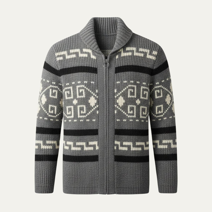 Mederic | Zip Shawl Collar Cardigan